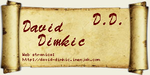 David Dimkić vizit kartica